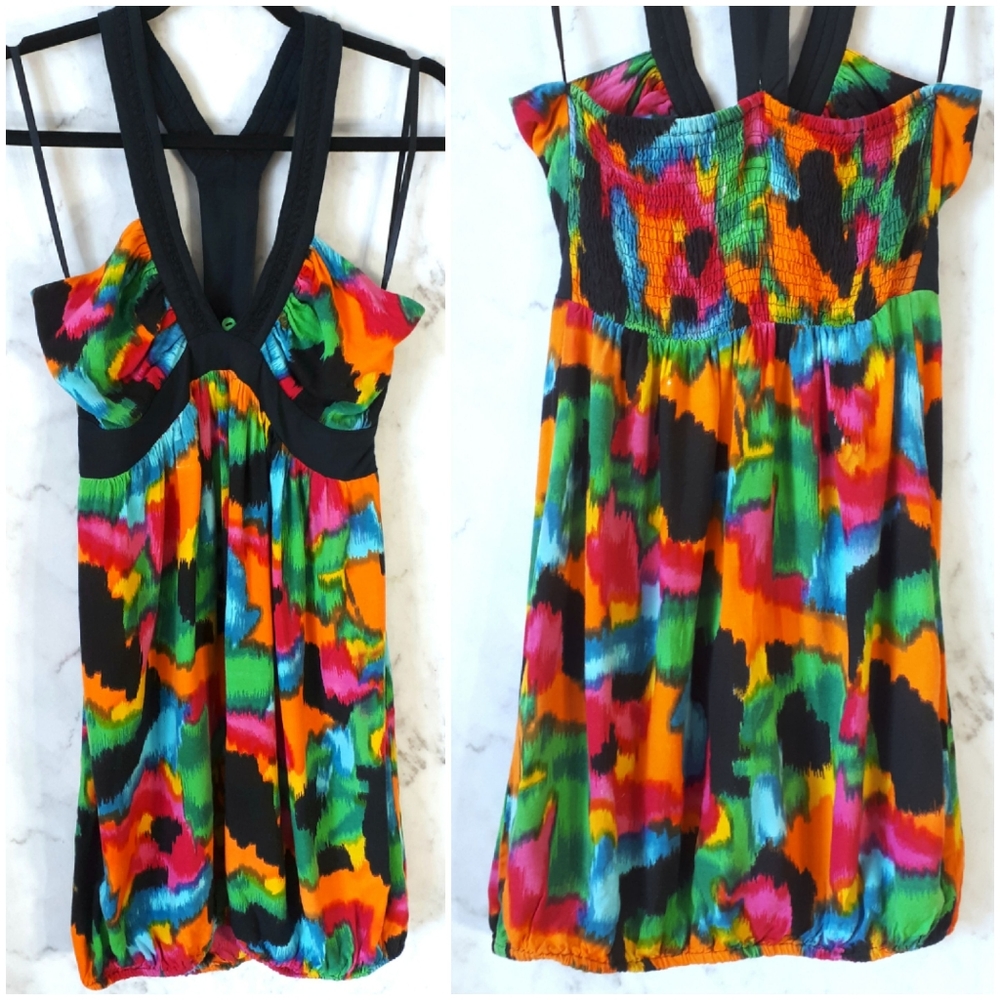 Melissa Multicoloured Top Sleeveless Bubble Tunic